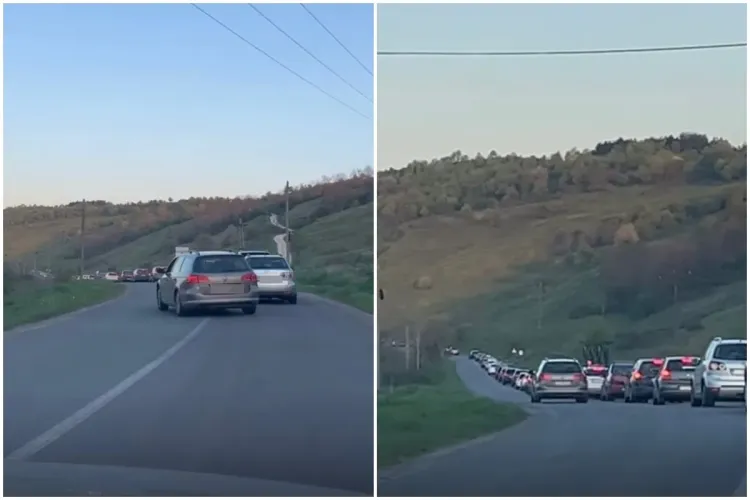 „Se vede că nu e fraier ca restu”. Tupeu incredibil din partea unui șofer clujean, în cozile serii de 1 mai. A depășit cu nerușinare toată coloana