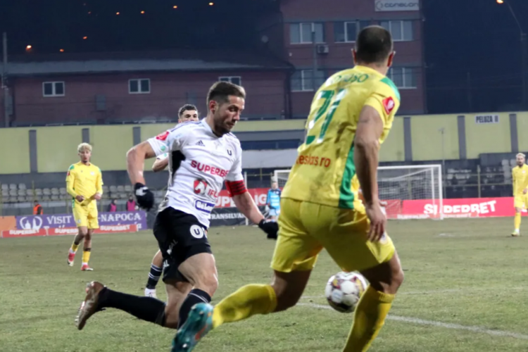 U Cluj învinge pe Mioveni și câștigă trei puncte vitale