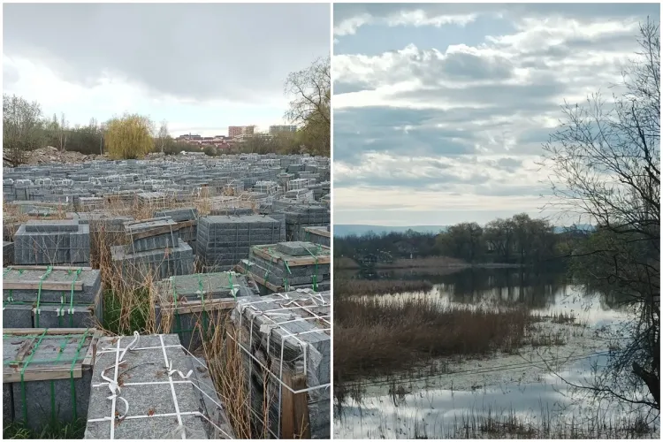 Parcul intitulat „cel mai important proiect verde din istoria Clujului” de Emil Boc, folosit ca depozit pentru materiale de construcții