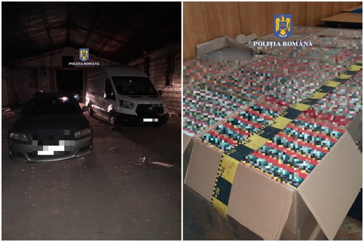 Trei contrabandiști prinși în FLAGRANT cu peste 769.000 de țigarete netimbrate! Bărbații au fost arestați preventiv de polițiștii clujeni