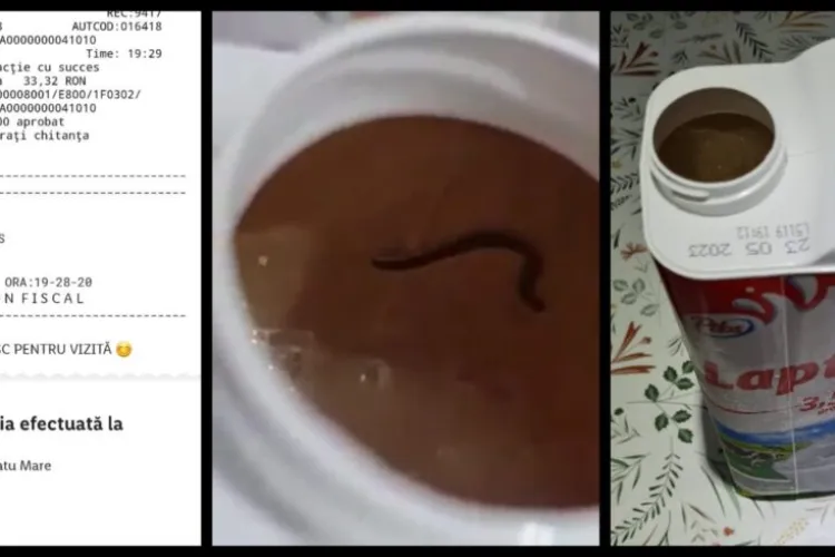 Ce a găsit un ardelean într-o cutie cu lapte. Protecția Consumatorilor nu a fost interesată să ia probe - FOTO
