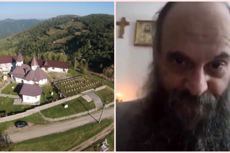 Tensiune la Mănăstirea Muntele Rece, după ce fostul stareț, care s-a filmat în ipostaze indecente, a revenit la lăcașul de cult - VIDEO
