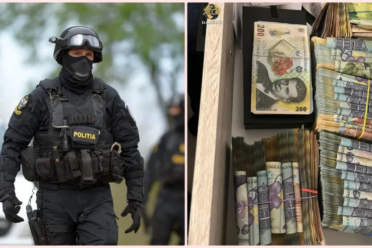 Captură importantă de substanțe interzise într-un oraș din Ardeal. Procurorii DIICOT au confiscat și mulți bani - FOTO