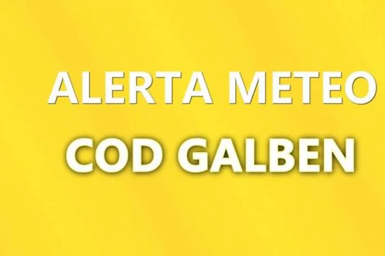 COD GALBEN de ploi torențiale, vijelii și grindină în Cluj