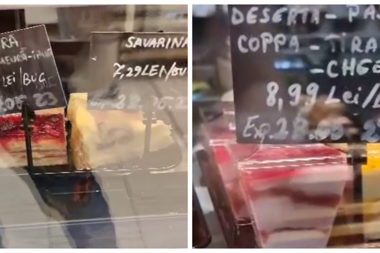 Prăjituri expirate de câteva zile puse în vânzare la un magazin cunoscut din județul Cluj - VIDEO