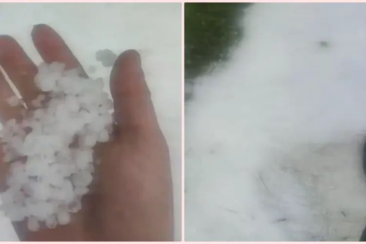 S-a rupt cerul lângă Cluj-Napoca! A căzut grindină masiv într-un interval scurt - VIDEO