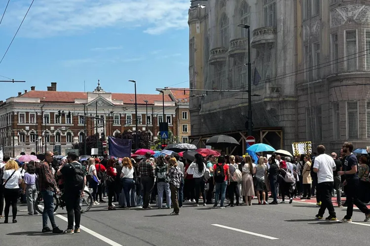 Restricții de circulație în centrul Clujului! Sindicaliștii din Educație organizează un nou protest