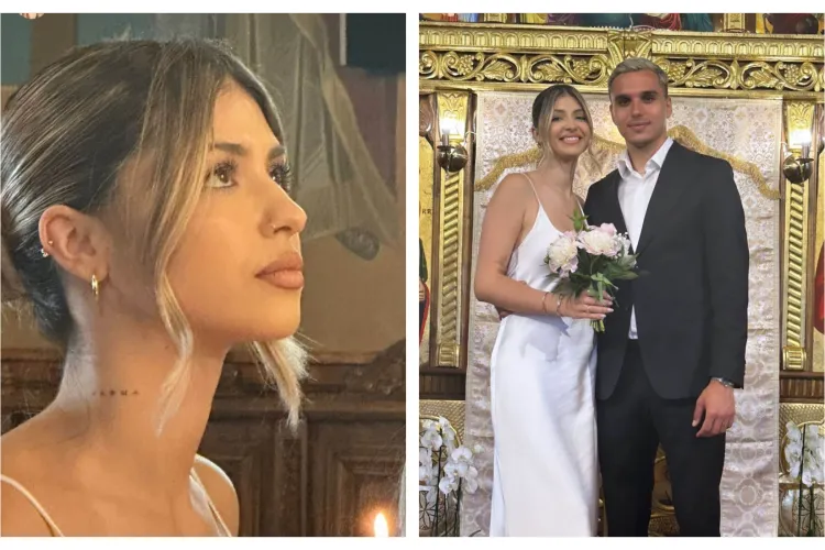 FOTO. Fundașul lui CFR Cluj, Cristi Manea, și vloggerița Irina Diaconescu s-au cununat religios! Evenimentul a fost unul restrâns