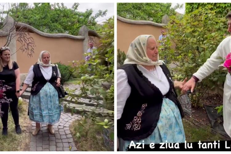 ”Bunica” lui Mircea Bravo surprinsă de ziua ei! Tanti Lenuța s-a bucurat mult de surpriza făcută - VIDEO