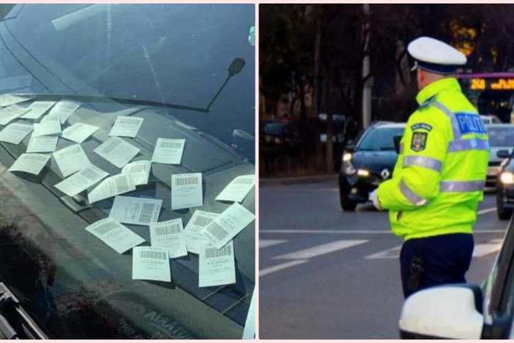 Un șofer și-a umplut bordul cu multe tichete de parcare plătite: ”Te salut polițist local, să înceapă jocul!” - FOTO