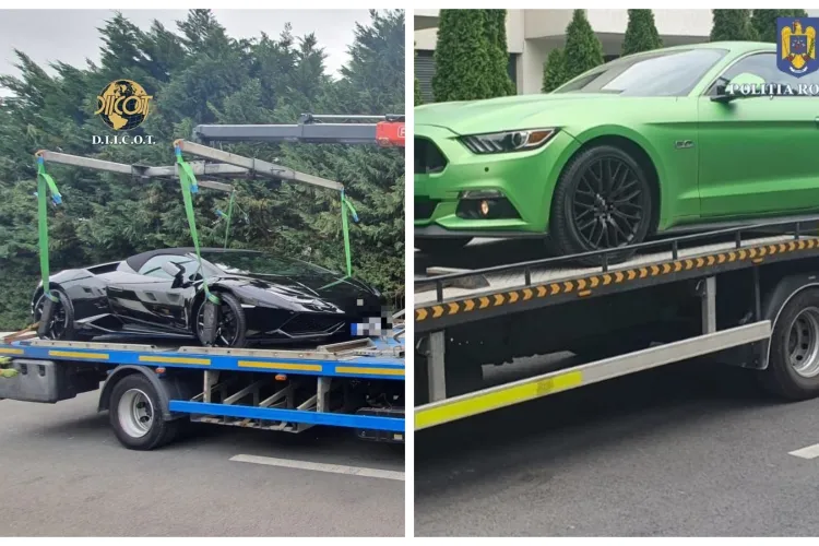 Apropiații fraților Tate au rămas fără bolizii de lux. Mașinile au fost ridicate de procurorii de la DIICOT Cluj! - FOTO