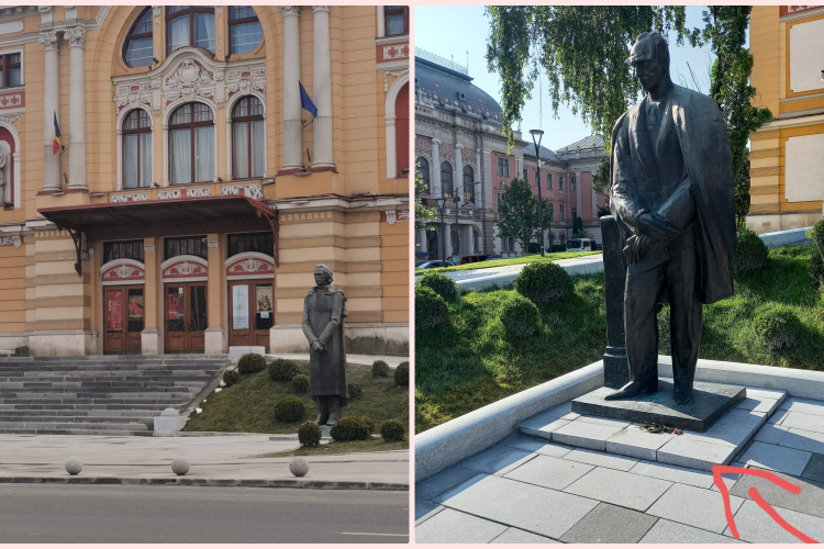 ”O spun sincer, nu e fain la Cluj!” - Placa cu numele poeților Lucian Blaga și Mihai Eminescu nu a avut loc în marea de beton - FOTO