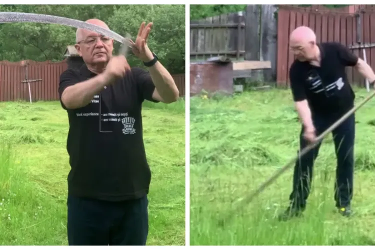 Boc a lăsat Clujul și s-a dus la coasă în Răchițele, în curtea casei natale - VIDEO filmat chiar de el