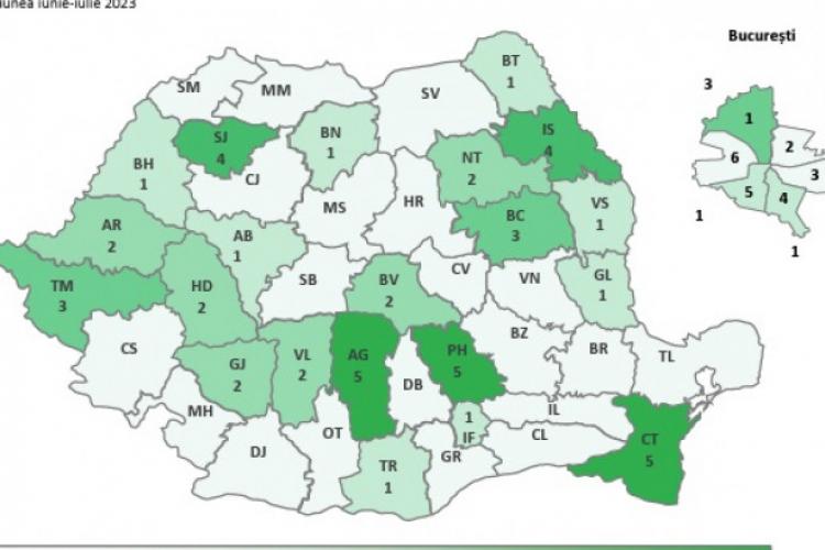 Harta mediilor de 10 la Bacalaureat 2023: Cele mai multe medii de 10 au fost obținute de elevi din Constanța, Clujul nu are nicio notă de 10 „curat” 
