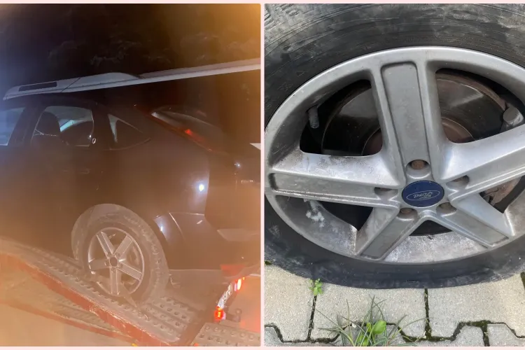 Un clujean s-a trezit cu toate pneurile sparte în Cojocna. Atenție turiștilor unde își parcează mașinile - FOTO