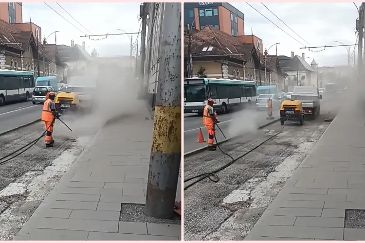 Cum lucrează ”Dorel” pe Calea Mănăștur! ”În Austria aveau aspirator, nu suflau tot praful în trecători!” - VIDEO