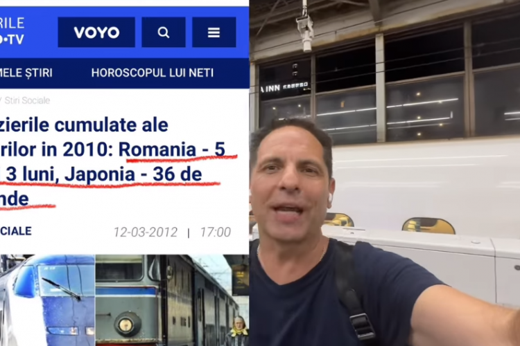 Dan Negru spulberă mitul trenurilor japoneze, care nu întârzie: ”Uneori, cei mari sunt mari, pentru că suntem noi în genunchi” - VIDEO