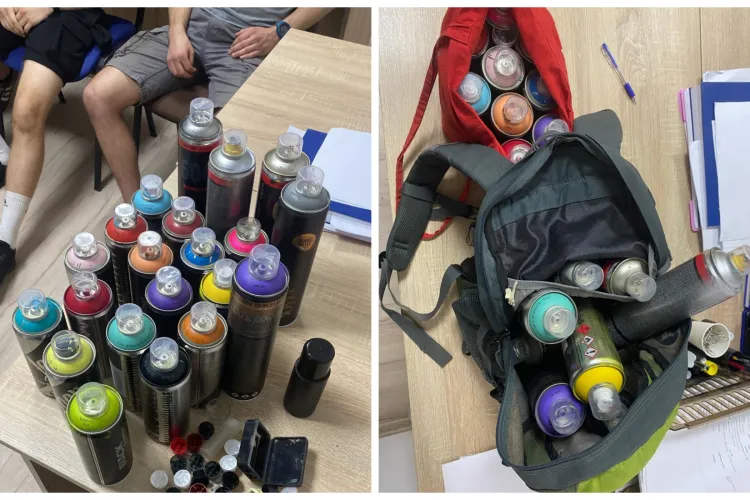 S-au dat amenzi de peste 20.000 de lei unor tineri care făceau desene cu graffiti în Mănăștur. Primăria Cluj: „Toleranță 0 față de vandalism!”