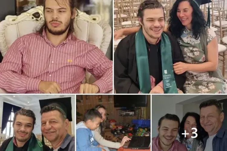 IMPRESIONANT! Un tânăr din Ardeal, care nu-și poate folosi mâinile și picioarele, a terminat Facultatea de Drept cu 10 - Galerie FOTO