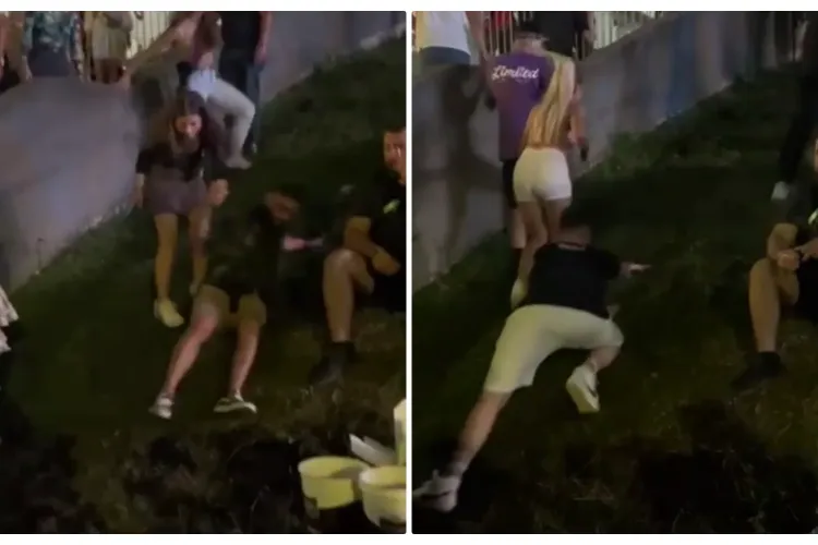 Imagini amuzante de la Untold! Au căzut ca popicele unul după altul - VIDEO