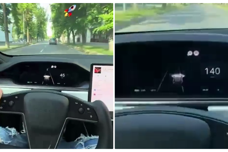 Un proprietar de Tesla din Cluj se crede deasupra legii? A zburat cu 140 km/h pe Aleea Stadion - VIDEO