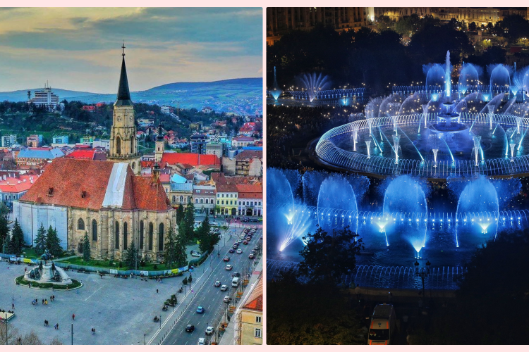 Ce preferați? Piața Unirii din Cluj-Napoca sau pe cea din București - FOTO