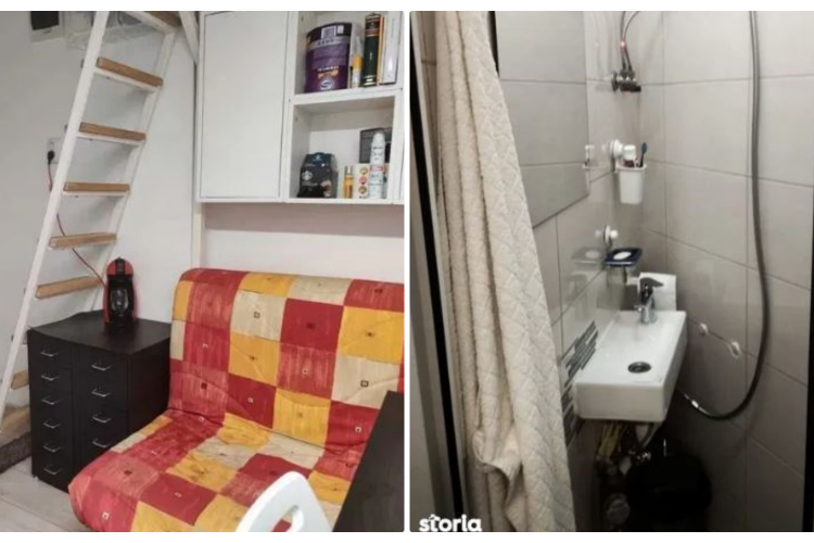 Calitatea vieții de la Cluj! ”Apartament” de 16 mp, cu bucătărie și living, iar dormitorul la ”etaj”, ca domnii - FOTO