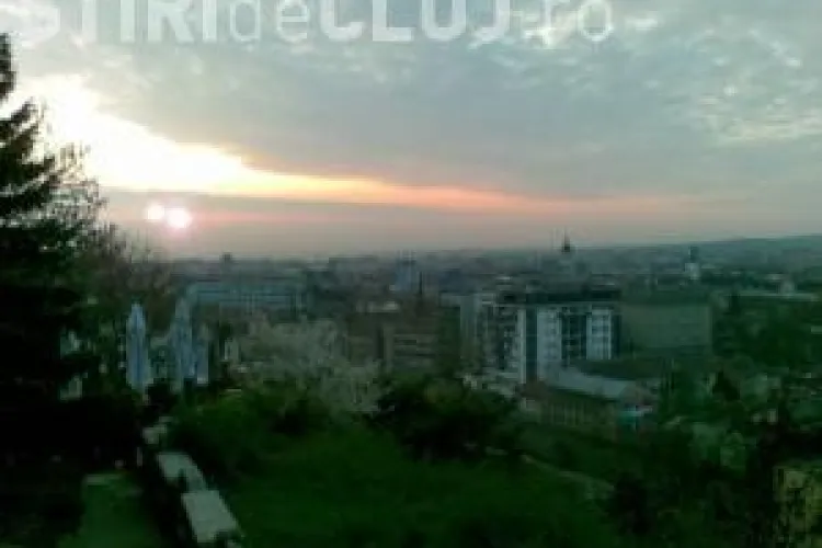 Doi sori fotografiati deasupra Clujului! VEZI FOTO si explicatiile astronomilor