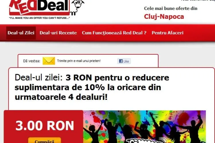 Cu doar 3 lei puteti obtine o reducere suplimentara de 10% la oricare dintre urmatoarele patru deal-uri pe Reddeal (P)