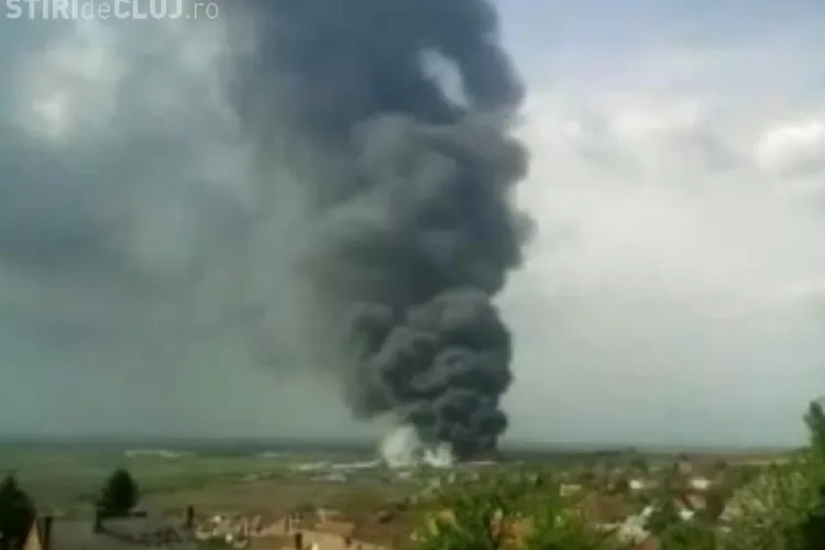 Incendiu devastator in Satu Mare, la o fabrica de mobila. Pagubele sunt de cateva milioane de euro! - VIDEO