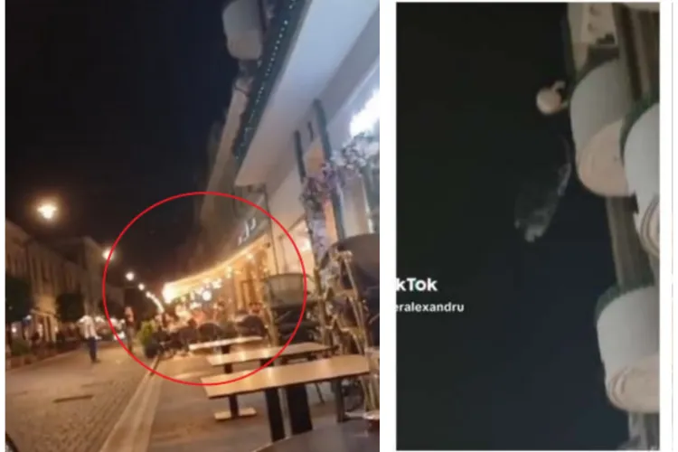 O ardeleancă furioasă a aruncat mai multe găleți cu apă de la etaj, peste clienții unei terase. A deranjat-o că făceau gălăgie! - VIDEO