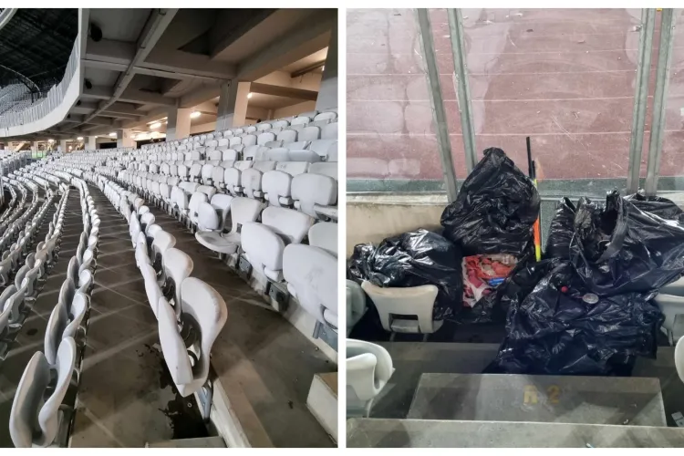 Galeria CFR Cluj a stat să curețe peluza de la Cluj Arena și arată cu degetul spre cei de la U Cluj și presă - FOTO