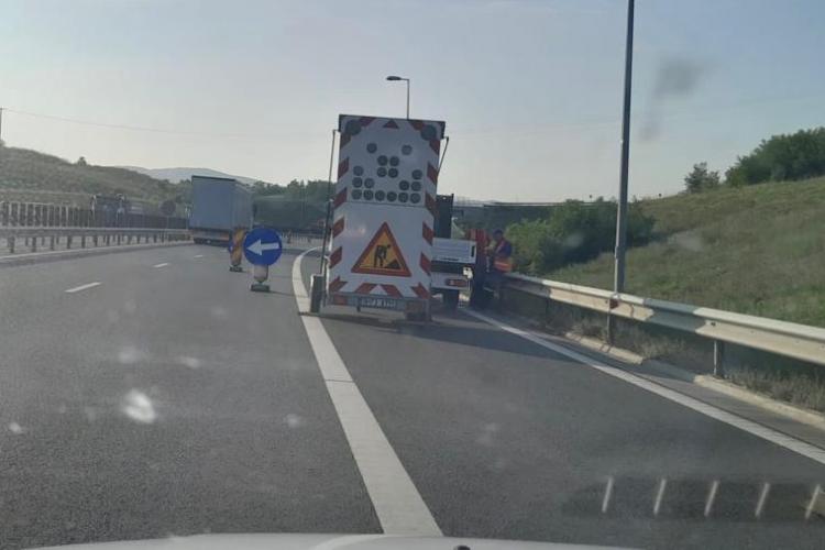 Reparațiile continuă pe autostrada A10 Sebeș-Turda. Traficul este restricționat 