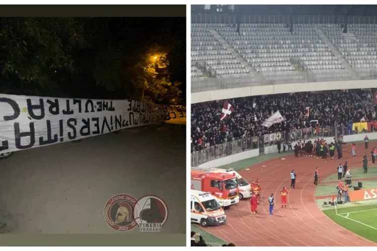 Ultrașii de la CFR Cluj se laudă că au capturat un banner al U Cluj - FOTO