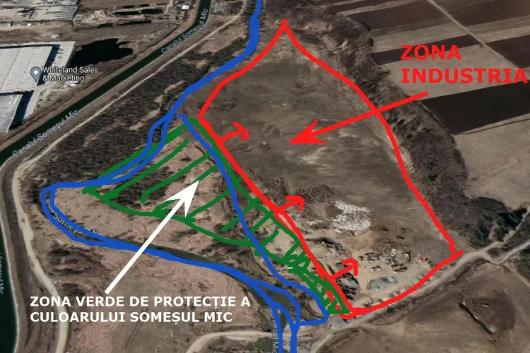 Civicii clujeni insistă ca autoritățile să nu permită construirea halelor industriale  în zona Someșului din Gilău