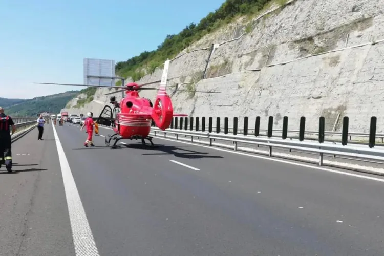 Clujean rănit într-un accident la Hunedoara. A intervenit un elicopter SMURD
