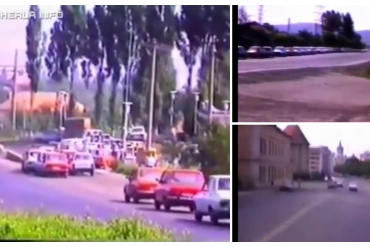 Clujenii stăteau la coadă la benzină, pe Calea Turzii, în 1990. Așa se trăia DE FAPT pe vremea lui Ceaușescu - VIDEO