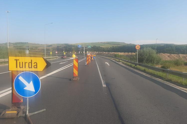 Restricții de circulație pe Autostrada Transilvania. Ruta spre Turda va fi deviată