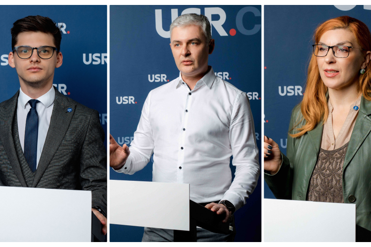Trei USR -iști necunoscuți pentru publicul larg se bat pentru a fi candidați la președinția Consiliului Județean Cluj