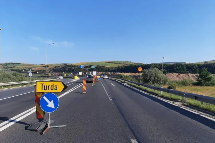 Restricții pe Autostrada Transilvania. Circulația spre Turda este deviată