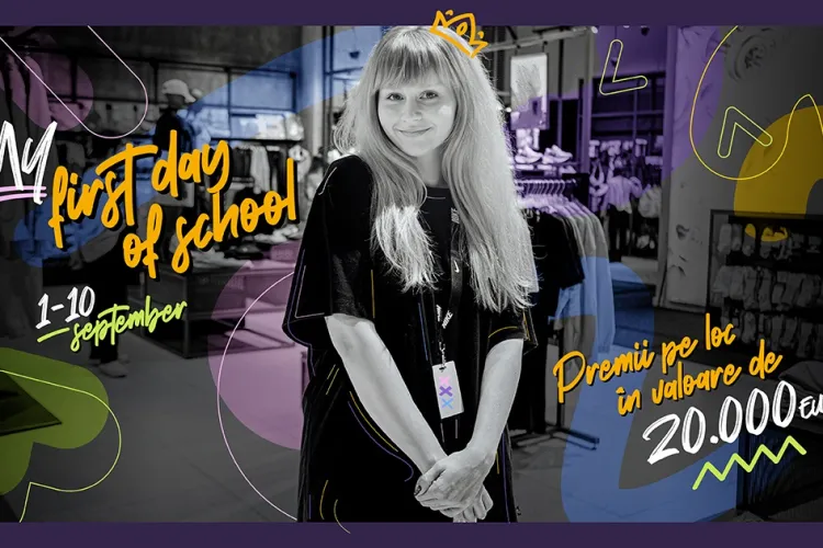 E timpul pentru „My first day of school” și la Iulius Mall Cluj. Echipează-te pentru un nou an școlar, descoperă povești despre prima zi și câștigă premii!