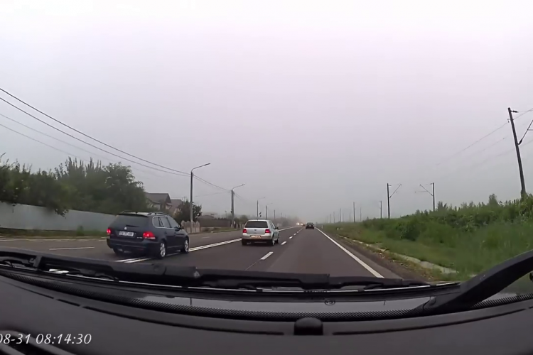 Așa se fac accidentele mortale de la Cluj! Șofer KAMIKAZE filmat la Jucu, pe cel mai periculos drum din Cluj - VIDEO