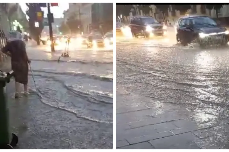 Strada Memorandumului a fost un lac, vineri seara! Bilanțul intervențiilor ISU Cluj - VIDEO