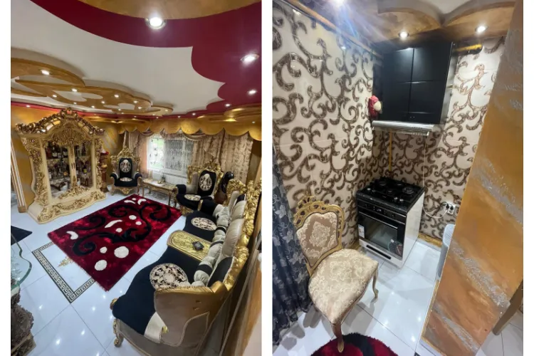 Cum arată apartamentul aurit scos la vânzare într-un oraș din Ardeal. Locuința „specială” vine la pachet cu o parcare privată și beci - FOTO