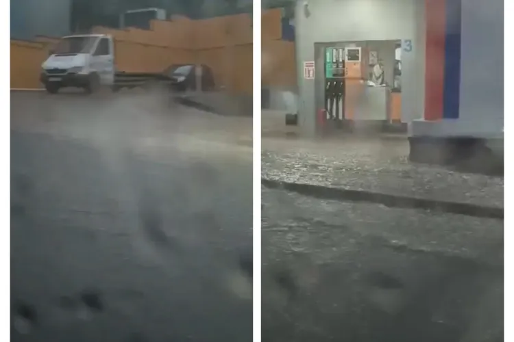 Pe Calea Turzii a fost un râu, după ruperea de nori de vineri seara - FOTO