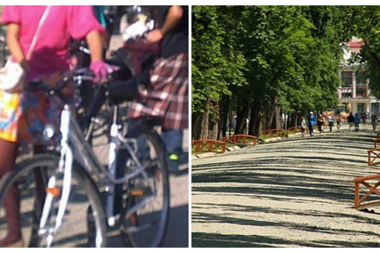 Biciclistă amendată în Parcul Central din Cluj: ”Să fie amendați și cei cu cărucioare!” / Replică: ”Tu gândești, când deschizi gura?”