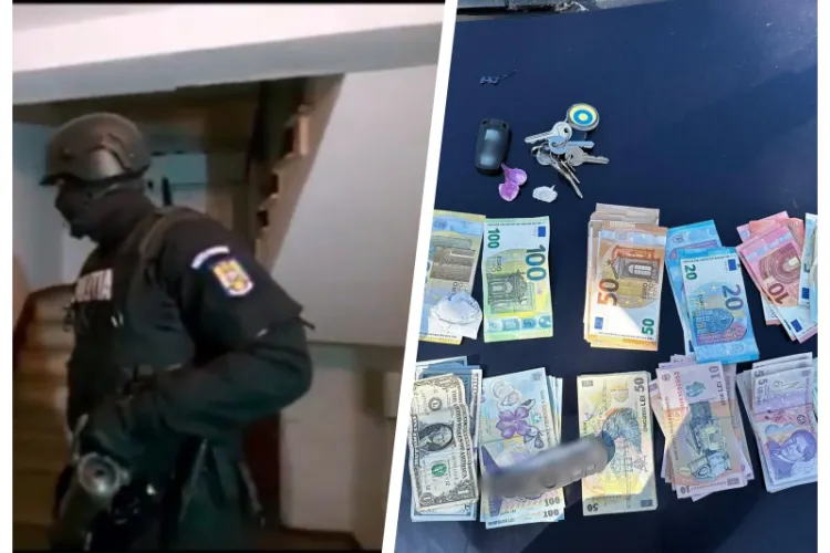 Percheziții de amploare în Cluj, Timiș și Mehedinți! Un bărbat a fost prins în timp ce transporta substanțe interzise de mare risc