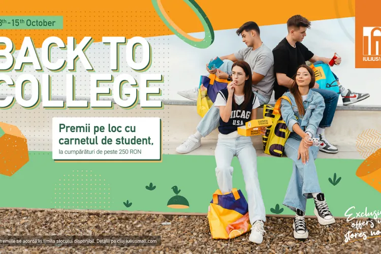 „Back to College” cu Iulius Mall! Vino să vezi ce surprize ți-am pregătit în Welcome Pack-ul studențesc!