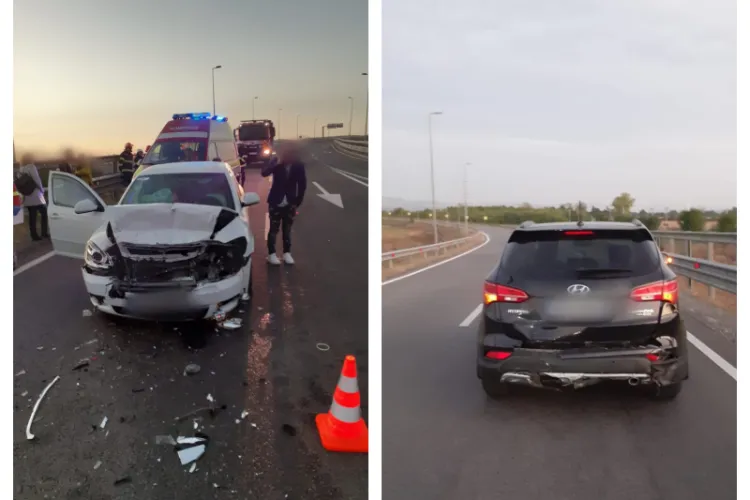 Accident pe A10, în apropiere de Turda! Șase persoane au fost consultate de echipajul SMURD - FOTO