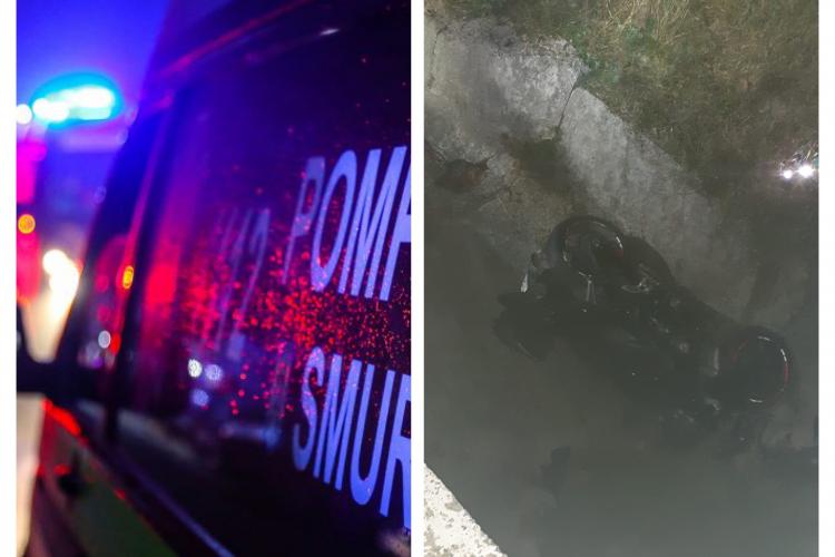 Motociclist rănit la Bucea, județul Cluj. A căzut cu motocicleta de pe drum - FOTO